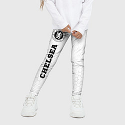 Леггинсы для девочки Chelsea sport на светлом фоне по-вертикали, цвет: 3D-принт — фото 2