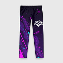 Леггинсы для девочки Warframe neon gaming, цвет: 3D-принт