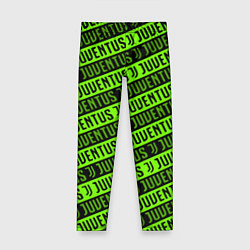 Леггинсы для девочки Juventus green pattern sport, цвет: 3D-принт