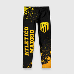 Детские легинсы Atletico Madrid - gold gradient вертикально