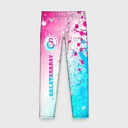 Детские легинсы Galatasaray neon gradient style по-вертикали