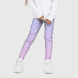 Леггинсы для девочки Градиент лавандовый, цвет: 3D-принт — фото 2