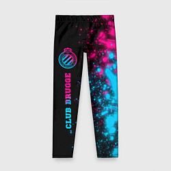 Леггинсы для девочки Club Brugge - neon gradient по-вертикали, цвет: 3D-принт