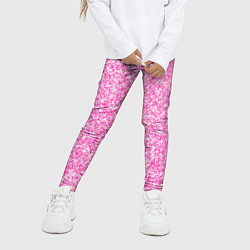 Леггинсы для девочки Светло-розовый текстура напыление, цвет: 3D-принт — фото 2