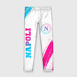 Леггинсы для девочки Napoli neon gradient style вертикально, цвет: 3D-принт