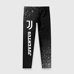 Леггинсы для девочки Juventus sport на темном фоне по-вертикали, цвет: 3D-принт
