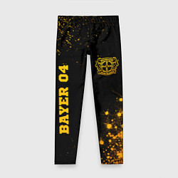 Леггинсы для девочки Bayer 04 - gold gradient вертикально, цвет: 3D-принт