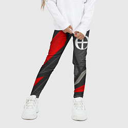 Леггинсы для девочки Blue Exorcist red lines, цвет: 3D-принт — фото 2