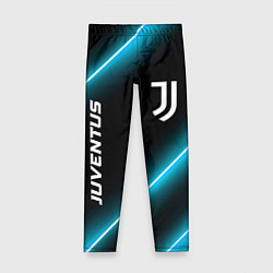 Леггинсы для девочки Juventus неоновые лампы, цвет: 3D-принт