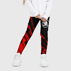 Леггинсы для девочки Skoda sport grunge, цвет: 3D-принт — фото 2