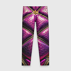 Леггинсы для девочки Текстурная кожа в космическом стиле костюма жука, цвет: 3D-принт