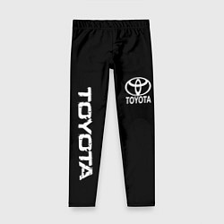 Леггинсы для девочки Toyota logo white steel, цвет: 3D-принт