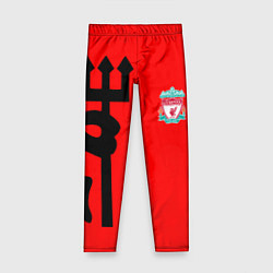 Леггинсы для девочки Liverpool fc sport steel, цвет: 3D-принт