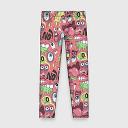 Леггинсы для девочки Монстры ой ой нет, цвет: 3D-принт