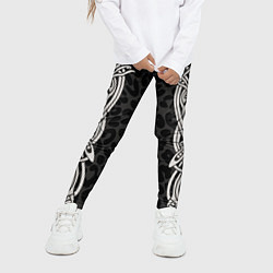 Леггинсы для девочки Скандинавский кельтский узор, цвет: 3D-принт — фото 2