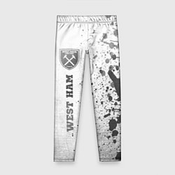 Детские легинсы West Ham - white gradient по-вертикали