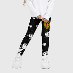 Леггинсы для девочки Герб РФ паттерн, цвет: 3D-принт — фото 2