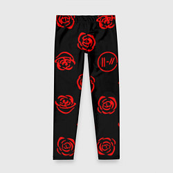 Леггинсы для девочки Twenty one pilots rose pattern, цвет: 3D-принт