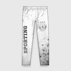 Леггинсы для девочки Sporting - white gradient вертикально, цвет: 3D-принт