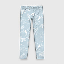 Леггинсы для девочки Зимний мотив с птицами, цвет: 3D-принт