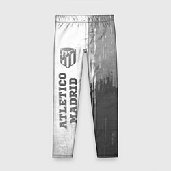 Леггинсы для девочки Atletico Madrid - white gradient по-вертикали, цвет: 3D-принт