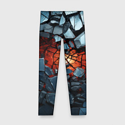 Леггинсы для девочки Разбиты камни в текстуре, цвет: 3D-принт
