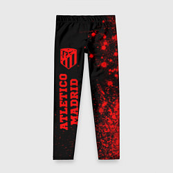 Детские легинсы Atletico Madrid - red gradient по-вертикали