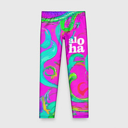 Детские легинсы Abstract floral pattern - aloha