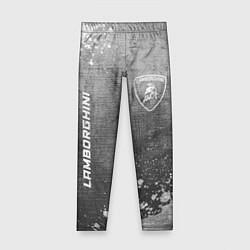 Леггинсы для девочки Lamborghini - grey gradient вертикально, цвет: 3D-принт