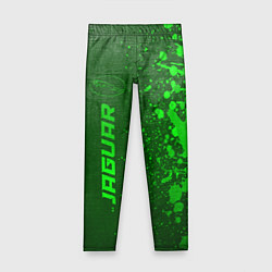 Леггинсы для девочки Jaguar - green gradient по-вертикали, цвет: 3D-принт