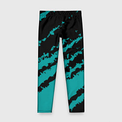 Леггинсы для девочки The color is black and light blue, цвет: 3D-принт