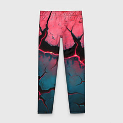 Леггинсы для девочки Объемные разломы текстура, цвет: 3D-принт