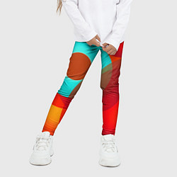 Леггинсы для девочки Оптическая абстракция с кругами, цвет: 3D-принт — фото 2