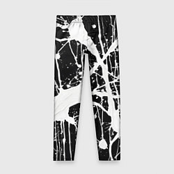 Леггинсы для девочки Брызги белой краски, цвет: 3D-принт