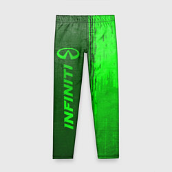 Детские легинсы Infiniti - green gradient по-вертикали