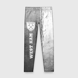 Детские легинсы West Ham - grey gradient по-вертикали