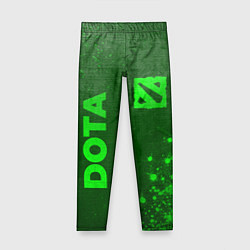 Леггинсы для девочки Dota - green gradient вертикально, цвет: 3D-принт