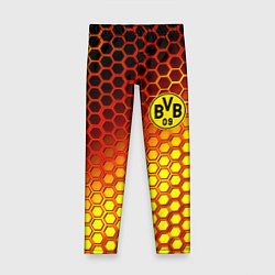 Леггинсы для девочки Borussia металлические соты, цвет: 3D-принт
