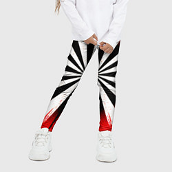 Леггинсы для девочки Мишень красно-белая, цвет: 3D-принт — фото 2