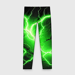 Леггинсы для девочки Color green black, цвет: 3D-принт