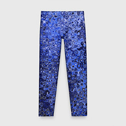 Леггинсы для девочки Синий ультрамарин абстрактная текстура, цвет: 3D-принт