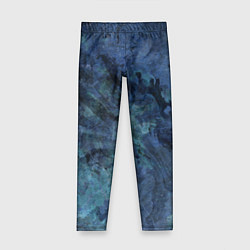 Леггинсы для девочки Абстракция - dark blue sea stone, цвет: 3D-принт