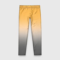 Леггинсы для девочки Бледный жёлто-серый градиент, цвет: 3D-принт