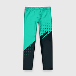 Леггинсы для девочки Color black light blue, цвет: 3D-принт