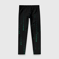 Леггинсы для девочки Color black turquoise, цвет: 3D-принт