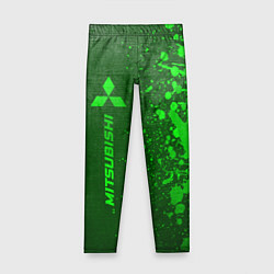 Леггинсы для девочки Mitsubishi - green gradient по-вертикали, цвет: 3D-принт