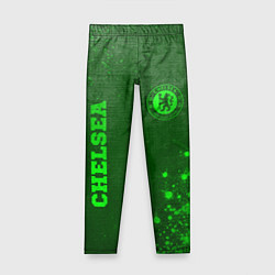 Леггинсы для девочки Chelsea - green gradient вертикально, цвет: 3D-принт