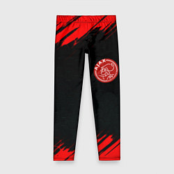 Леггинсы для девочки Ajax красные краски, цвет: 3D-принт