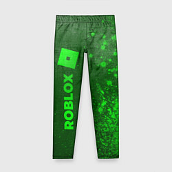 Леггинсы для девочки Roblox - green gradient по-вертикали, цвет: 3D-принт