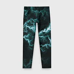 Детские легинсы Lightning light blue line